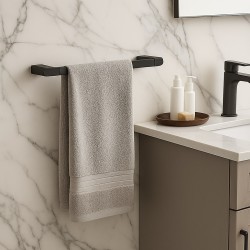 300mm Gunmetal Grey Towel Holder Wall Mounted Stainless Steel 304